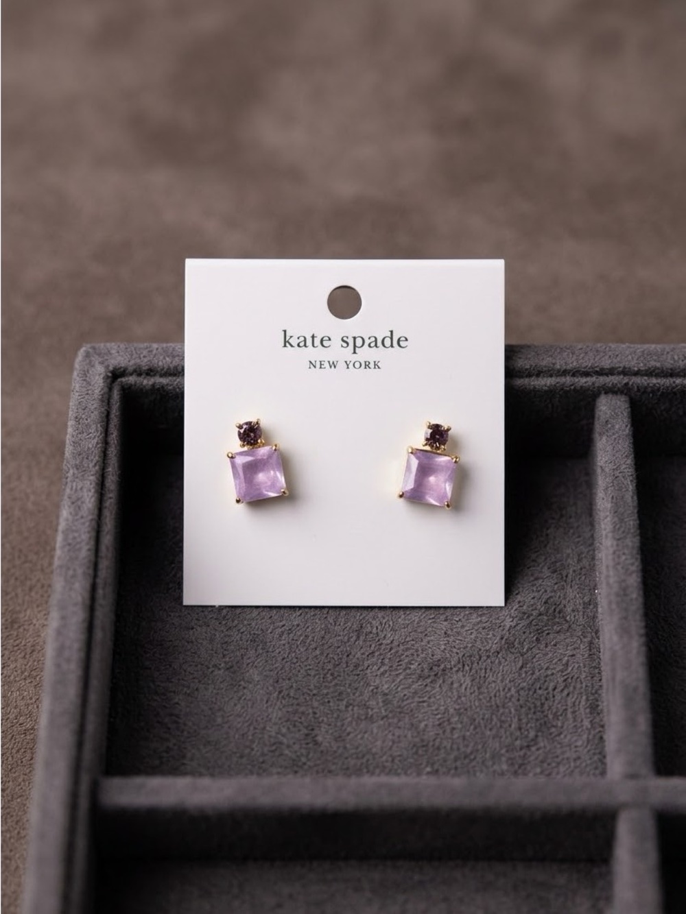 NWT Kate Spade 0ORU3120 Flying Colors Earrings Purple 3151